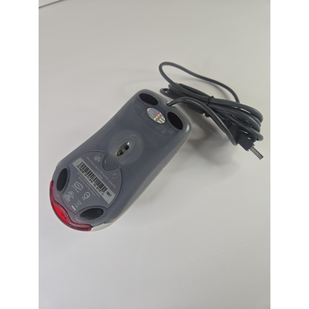 Microsoft Wheel Mouse Optical USB X802382-004 1.1A White Tested Free Shipping - Picture 4 of 4